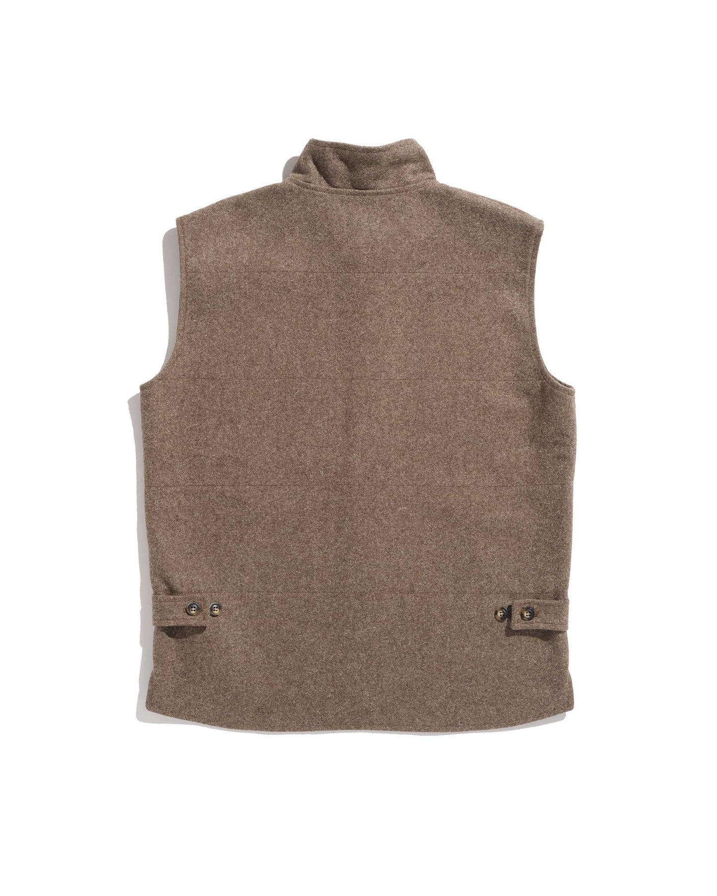 Gilet col montant laine burel beige