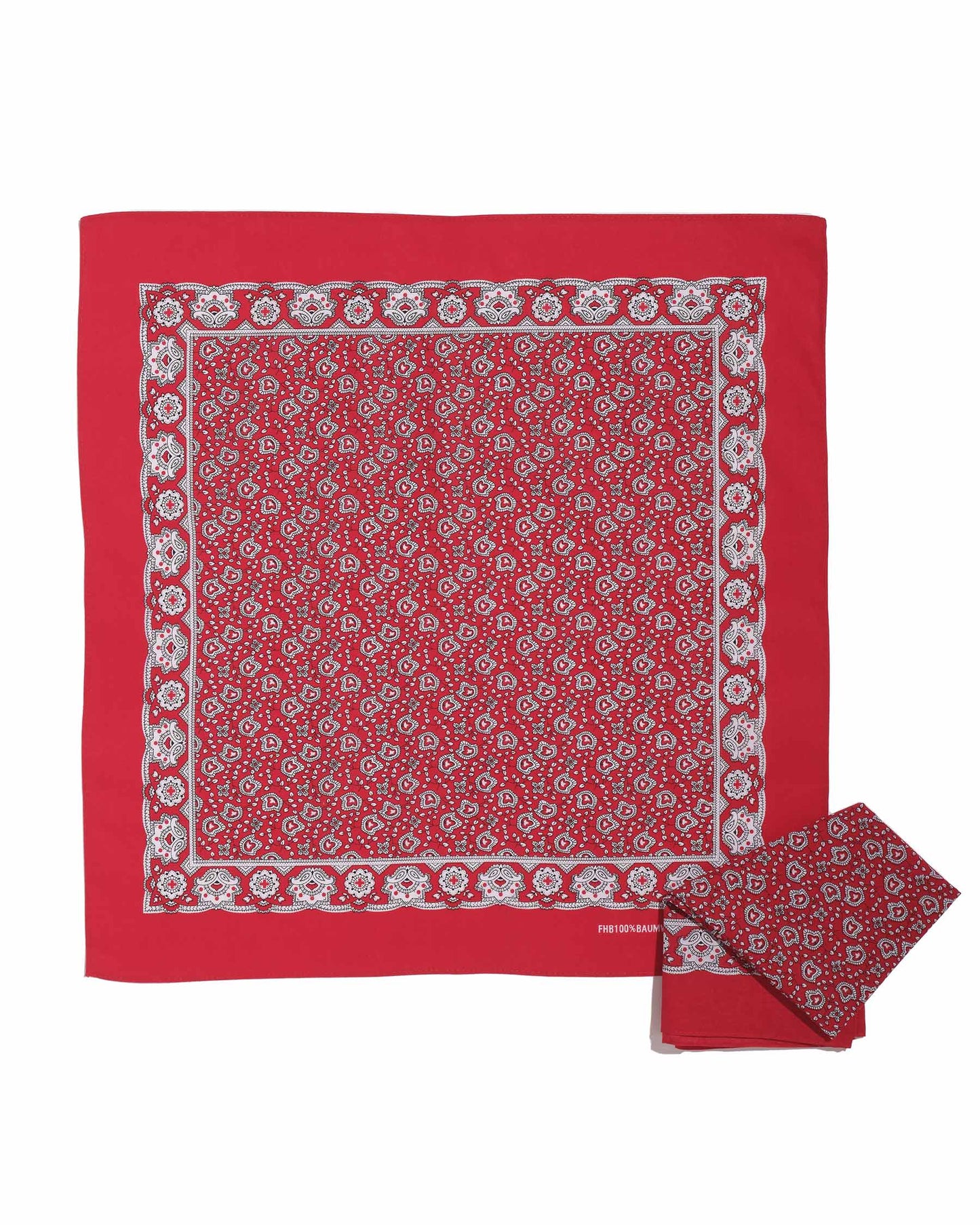 Bandana traditionnel 100% coton rouge