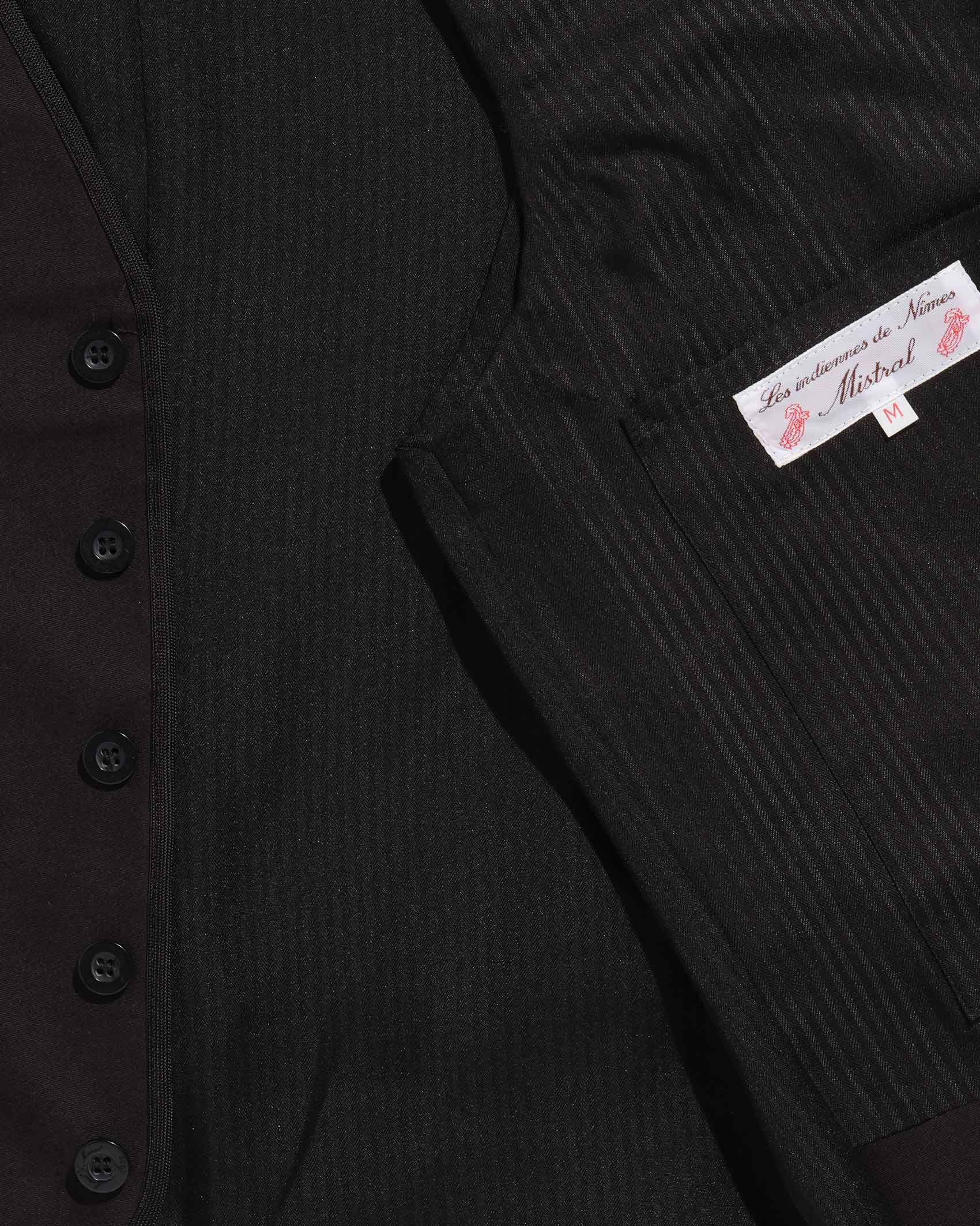 Gilet gardian homme moleskine noir