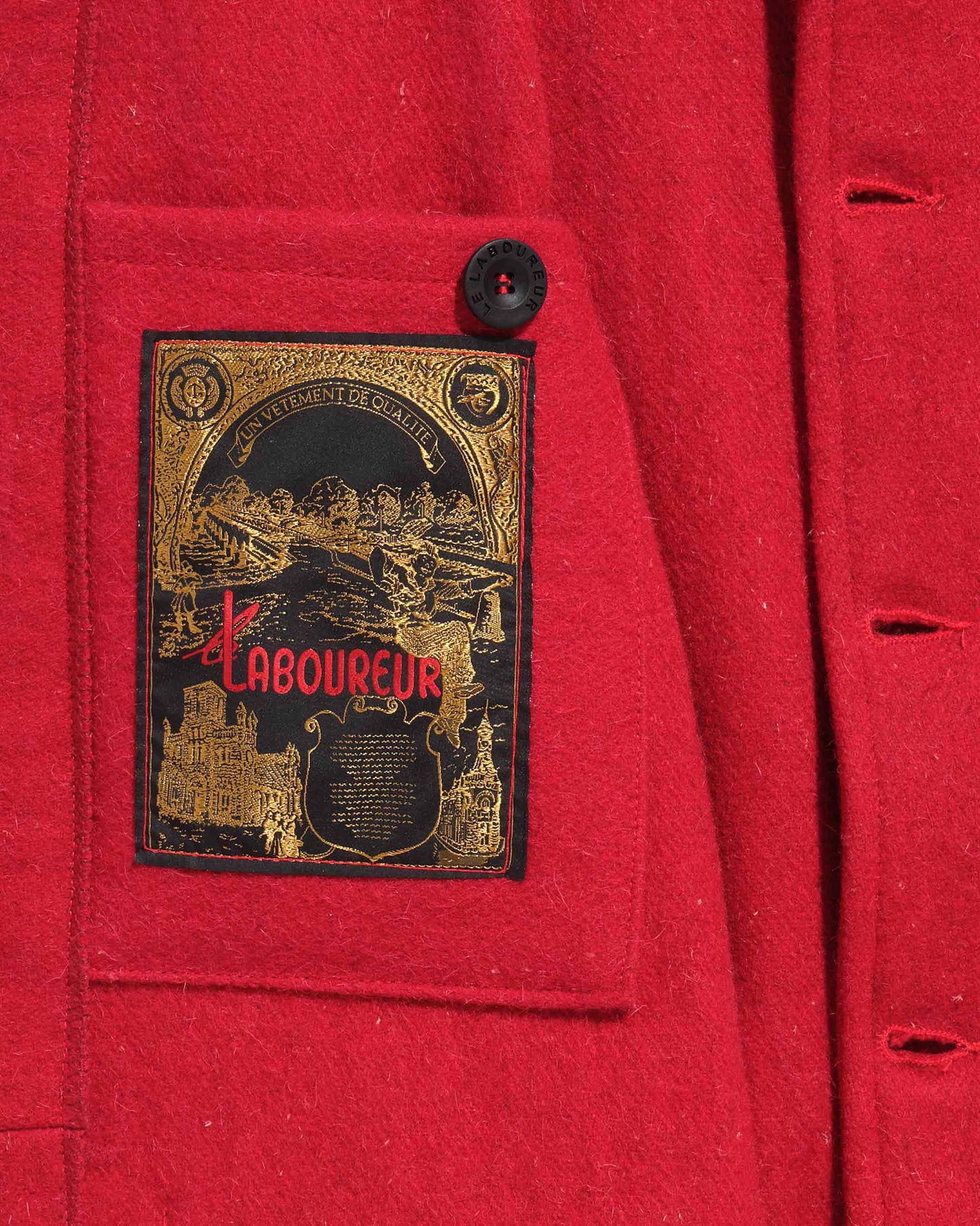 Veste de berger laine burel rouge