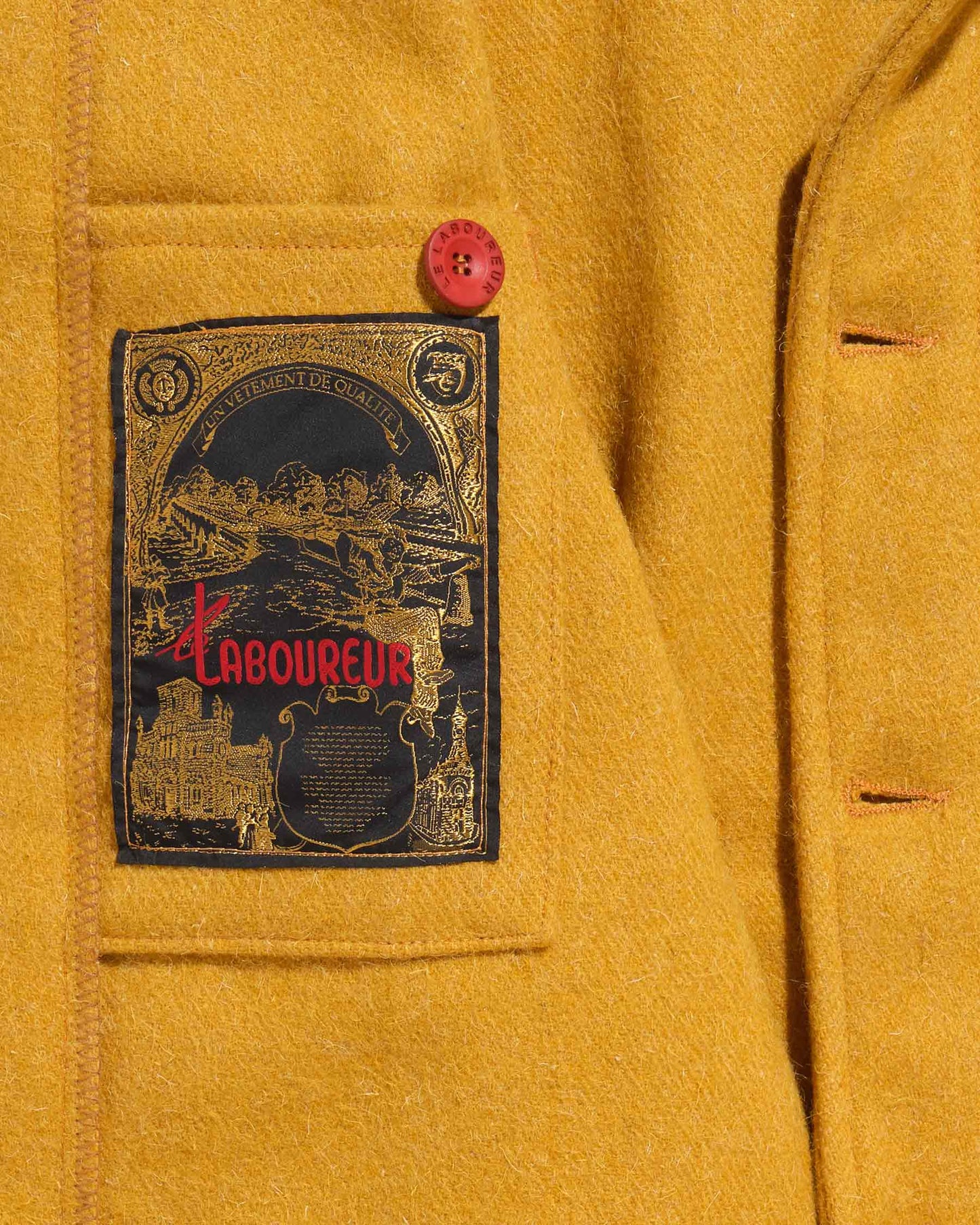 Veste de berger laine burel safran