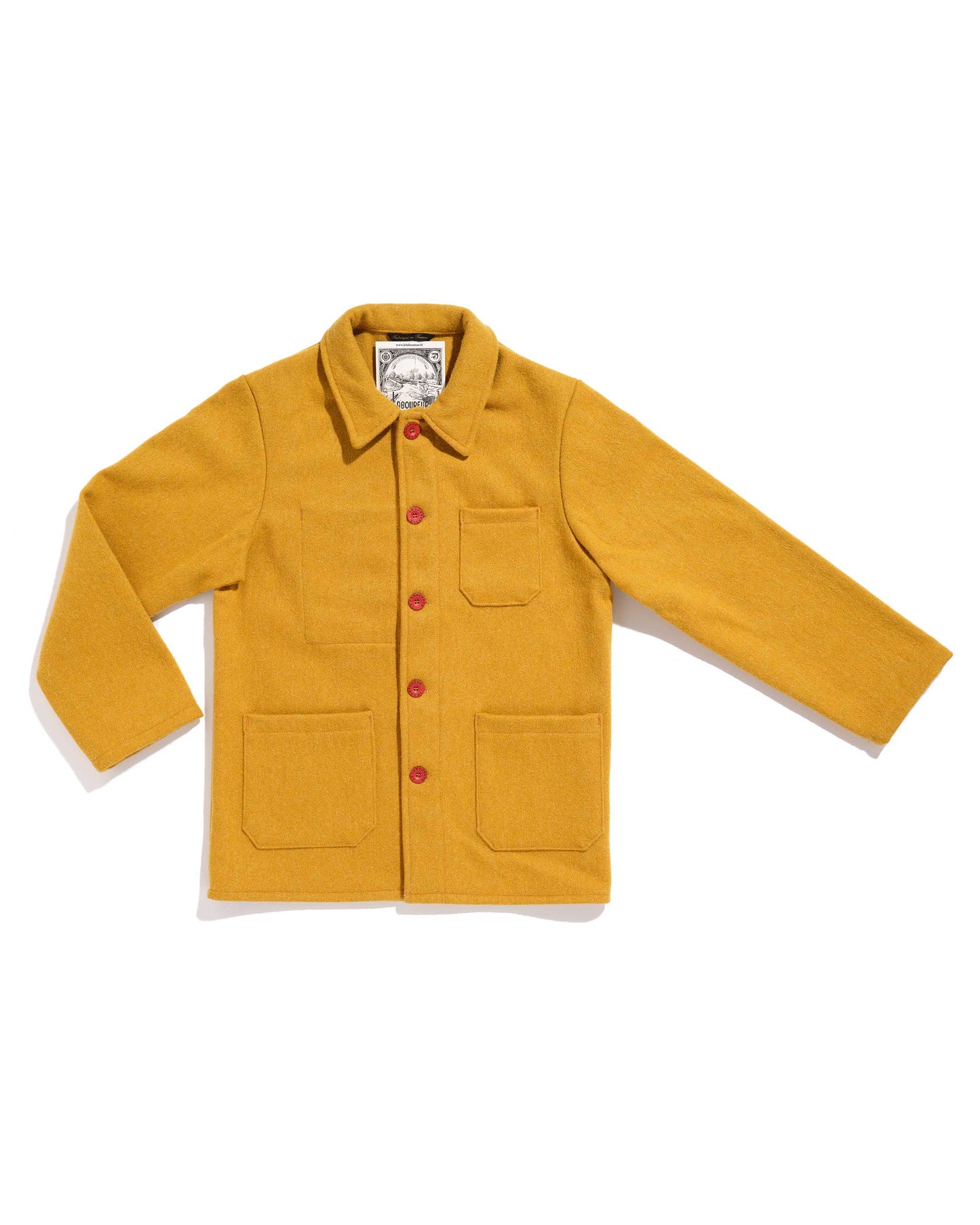 Veste de berger laine burel safran