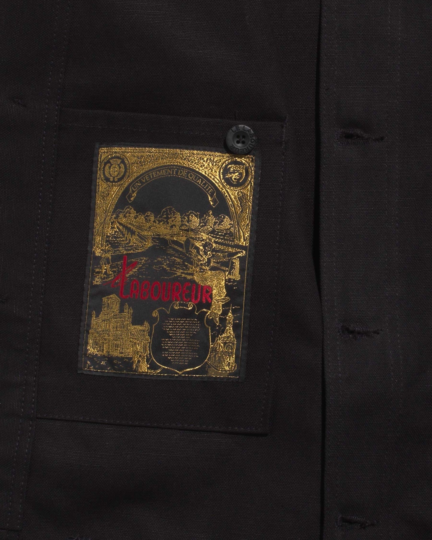 Veste de travail métis lin/coton noir