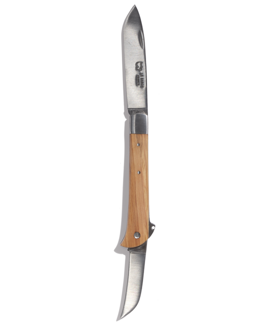 Couteau de berger bi-lames - Olivier - Au Sabot