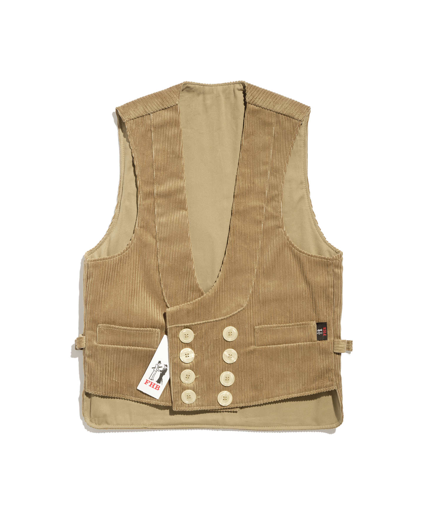 Gilet corporatif allemand velours jonc beige