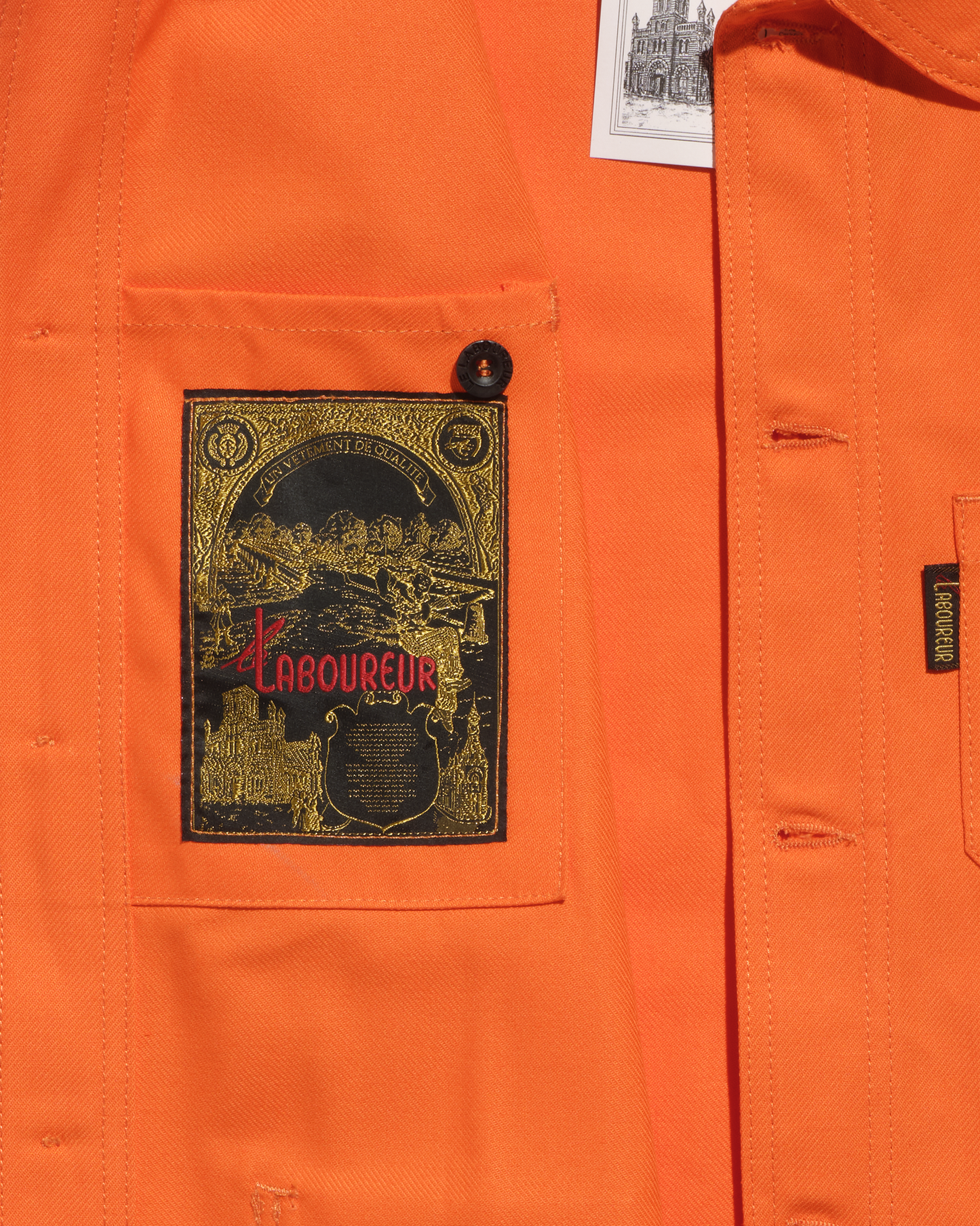 Veste de travail 100% coton - orange - Le Laboureur