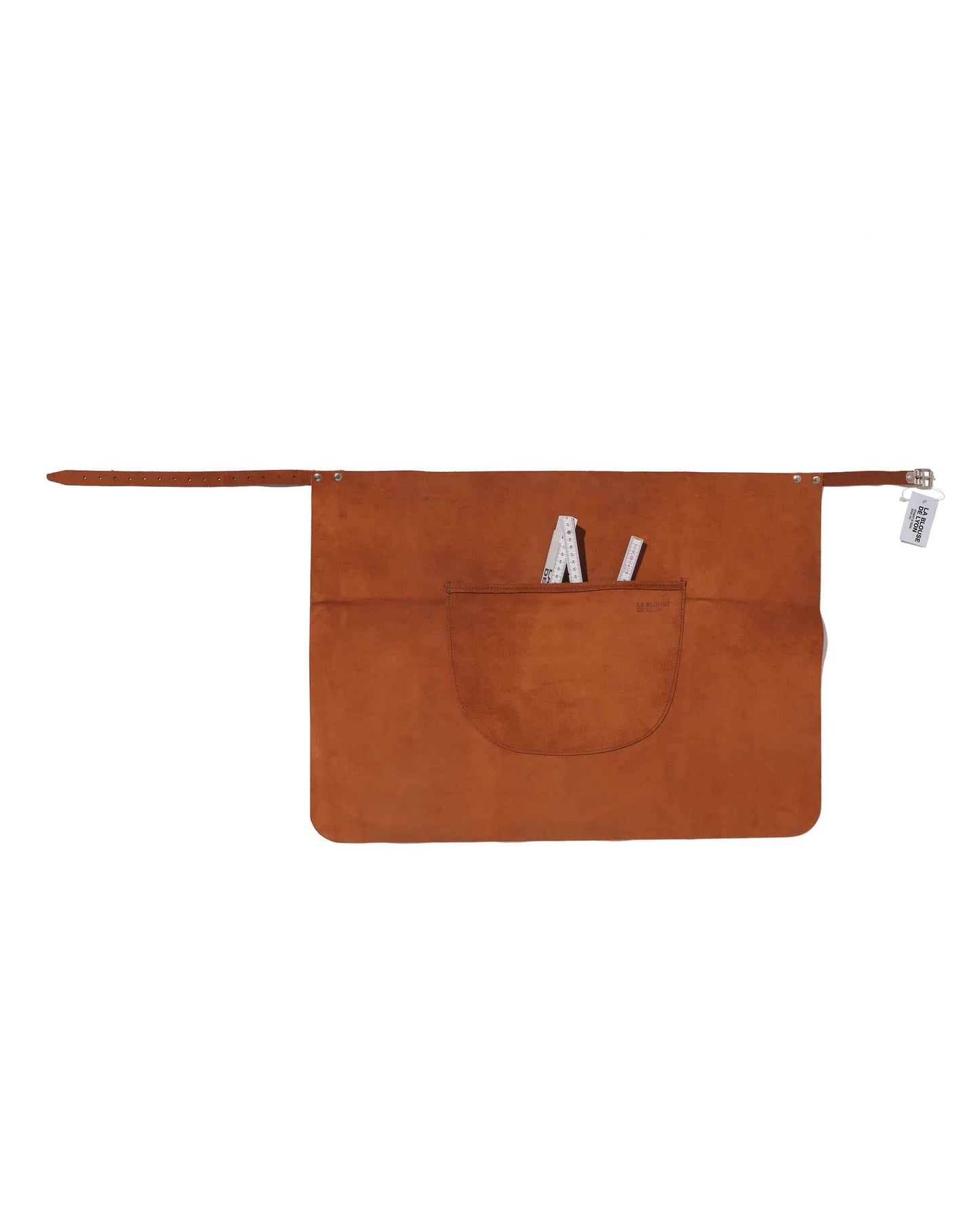 Tablier court croute de cuir