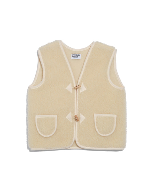 Gilet court en laine de mouton- La Blouse de Lyon