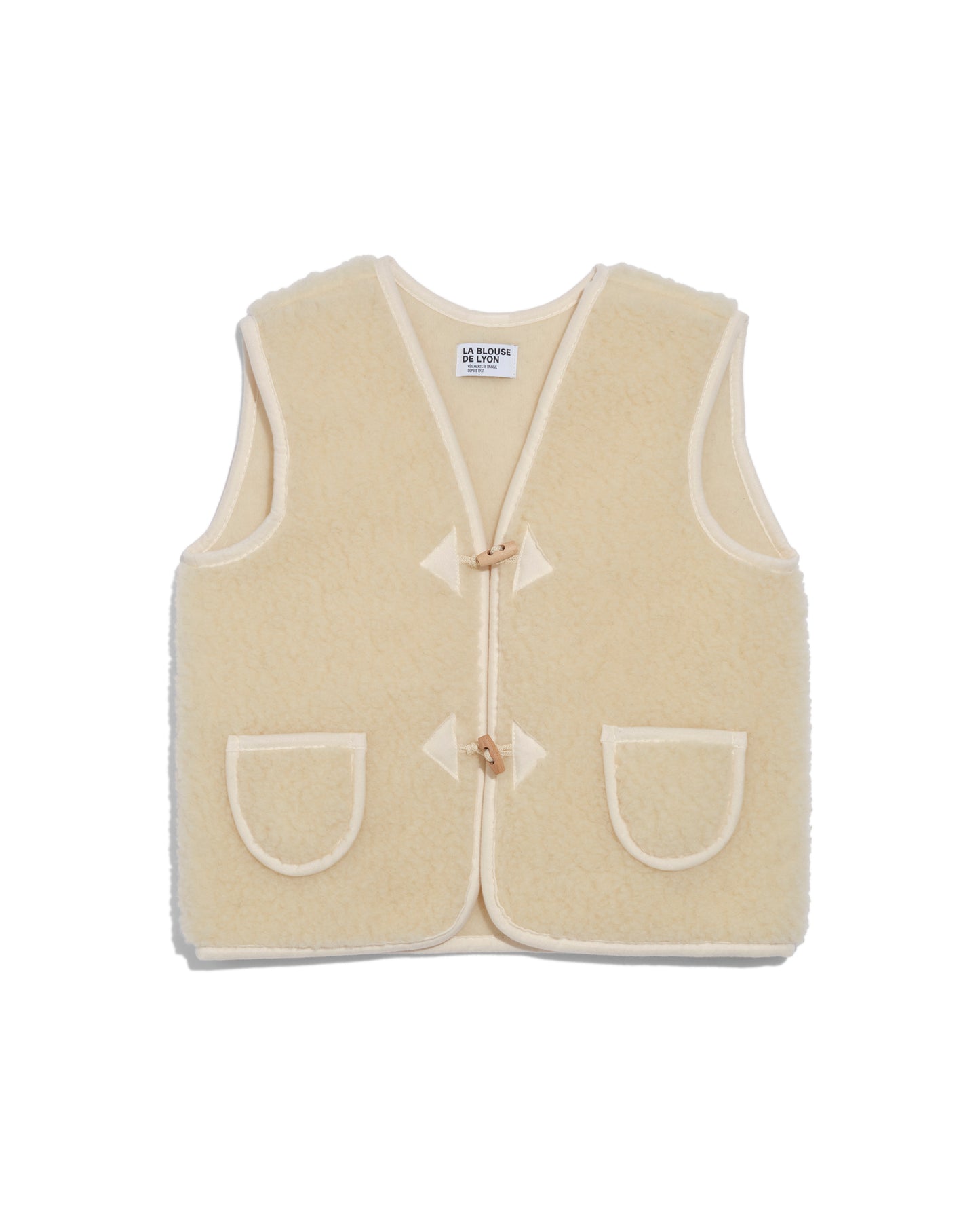 Short sheep wool vest