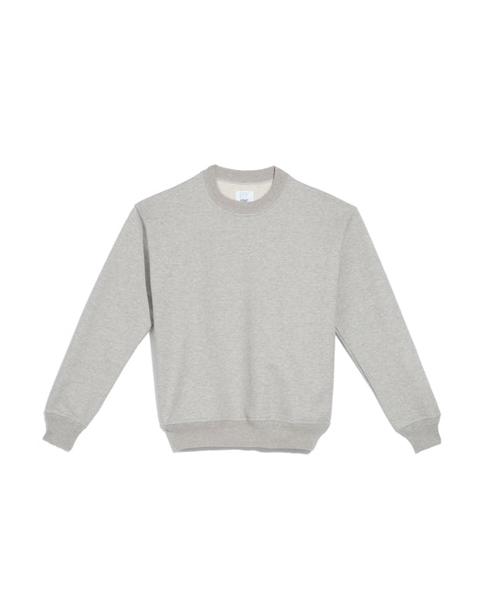 Oversized gray brushed fleece sweatshirt