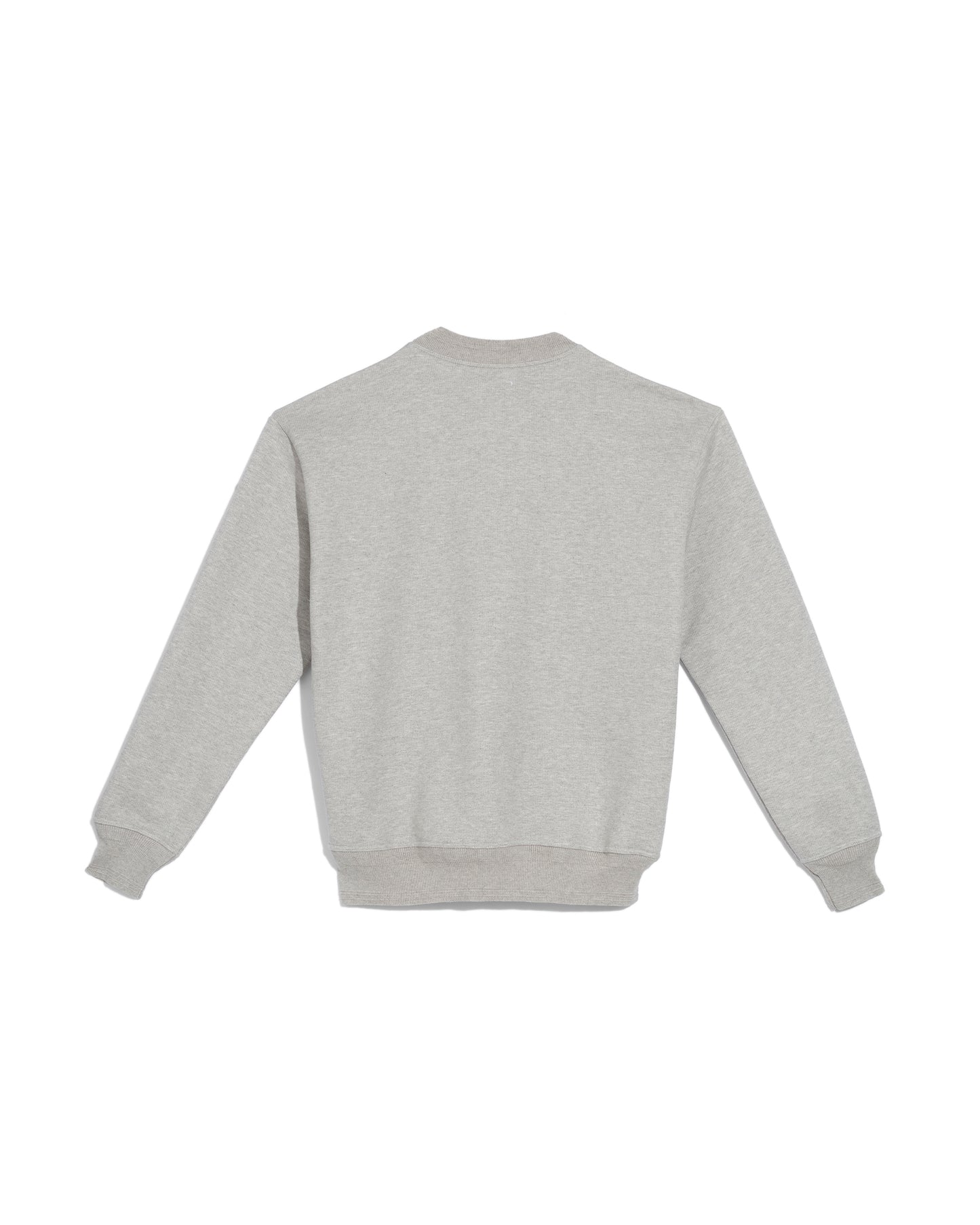 Oversized gray brushed fleece sweatshirt