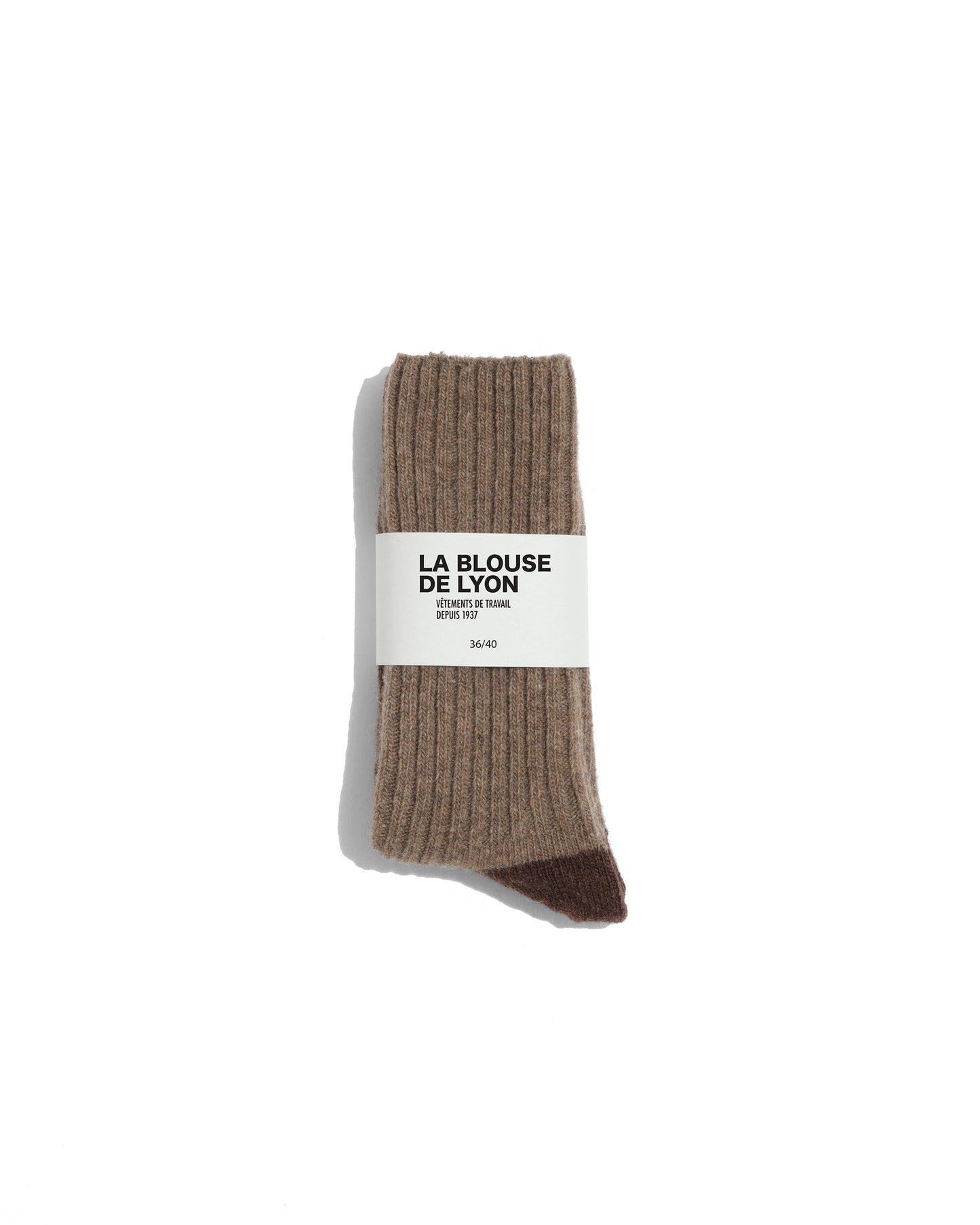 Chaussettes Benjamin laine - vert de gris - La Blouse de Lyon