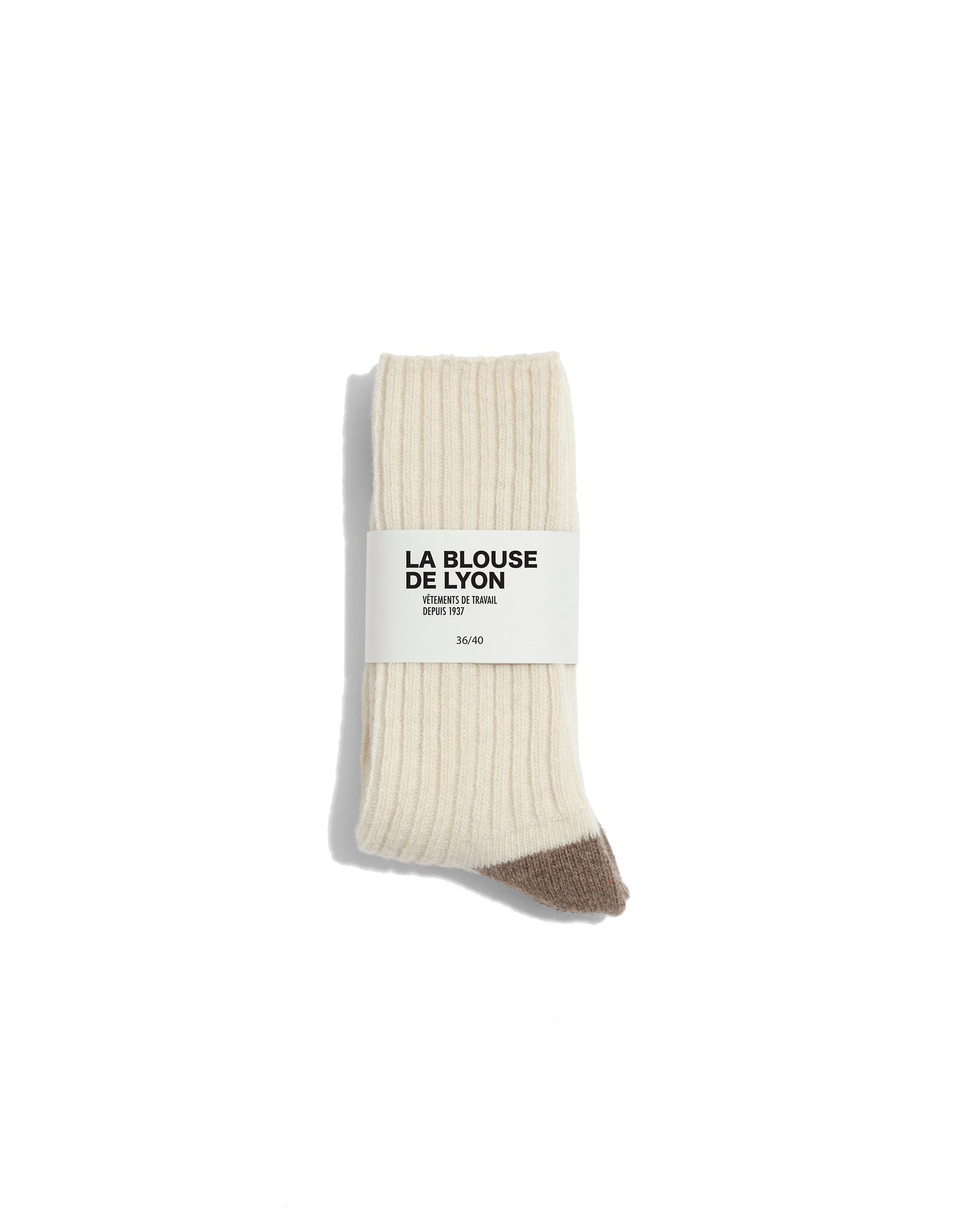 Chaussettes Benjamin laine - vert de gris - La Blouse de Lyon