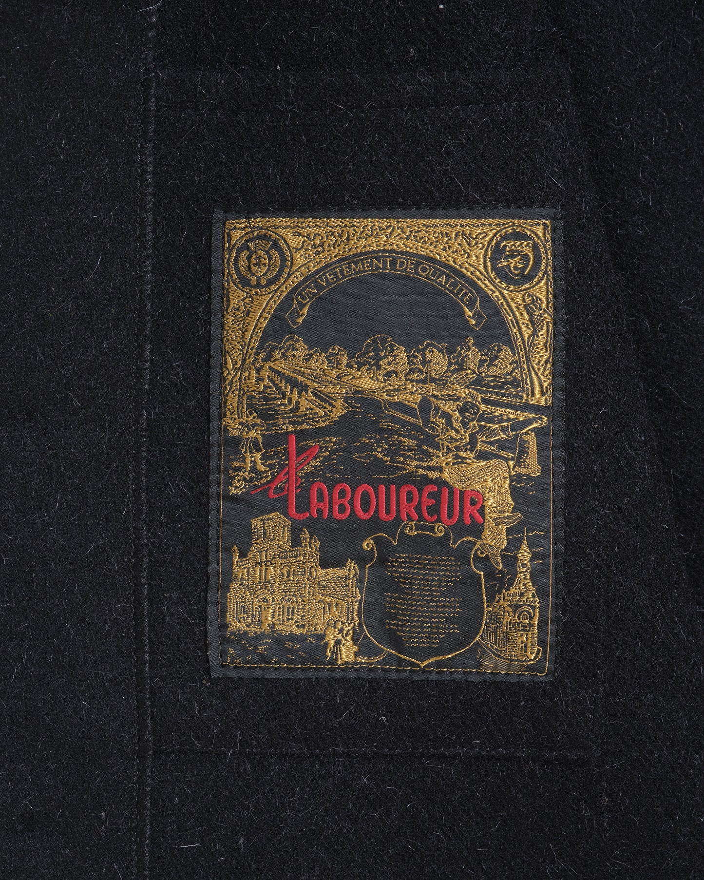 Veste en laine cardée - noir - Le Laboureur