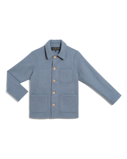 Veste en laine cardée - bleu horizon - Le Laboureur