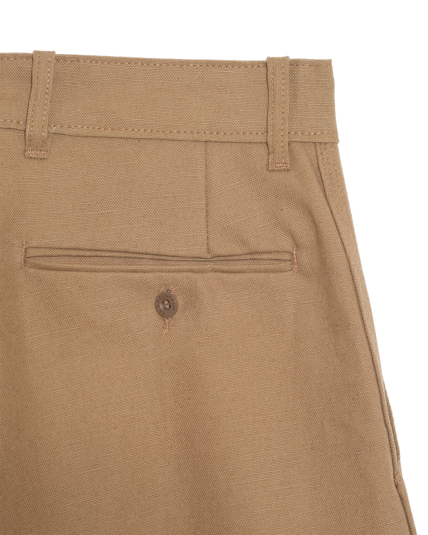 Largeot with loops Le Laboureur in beige linen/cotton mix