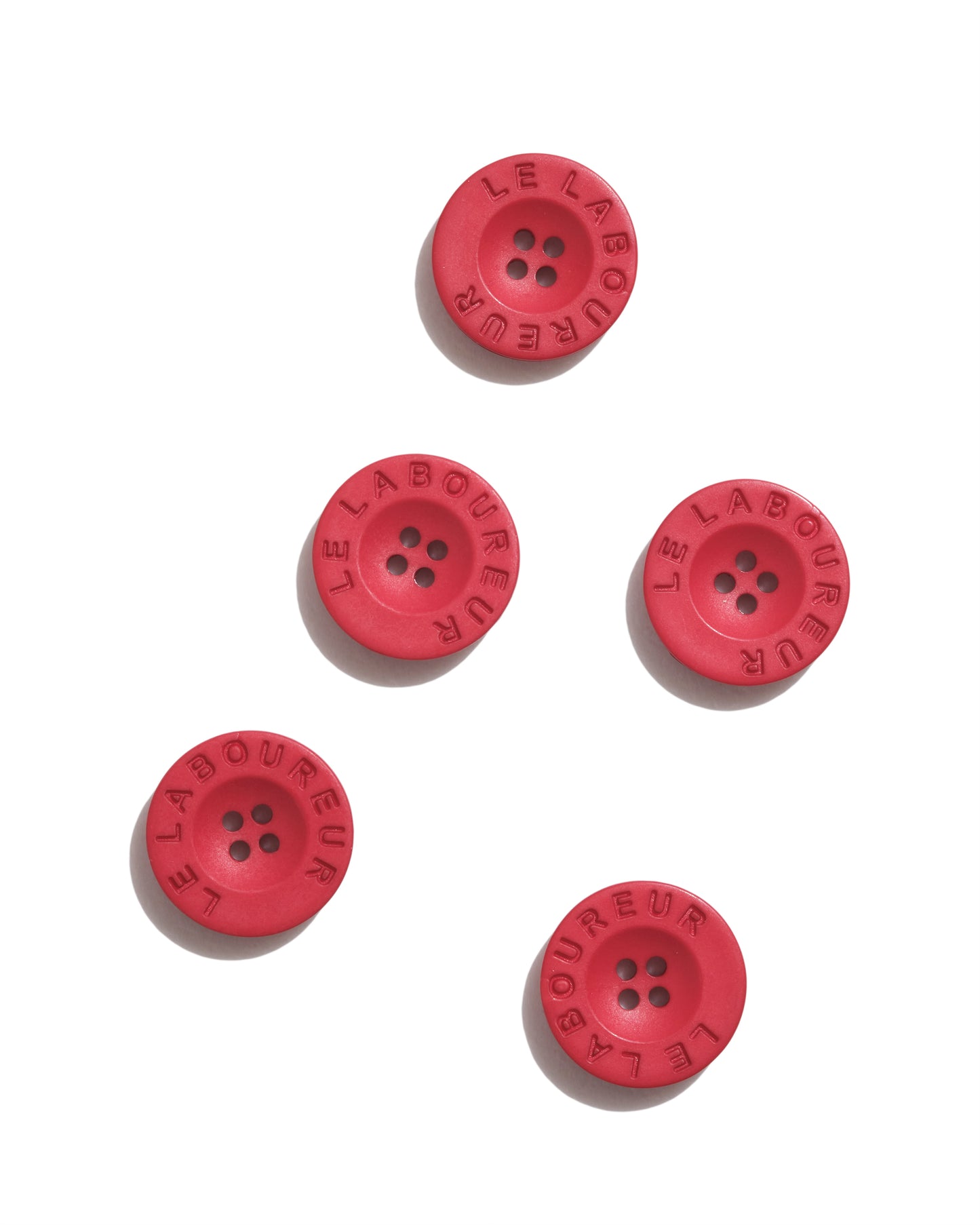 Jeu de 5 boutons 22mm plastique - Le Laboureur