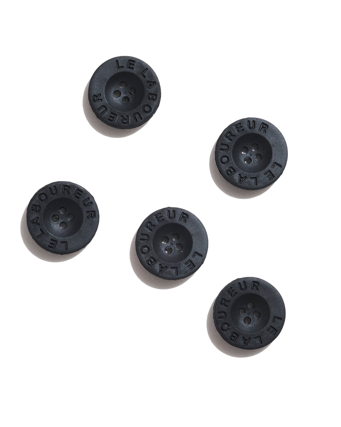 Jeu de 5 boutons 22mm plastique - Le Laboureur