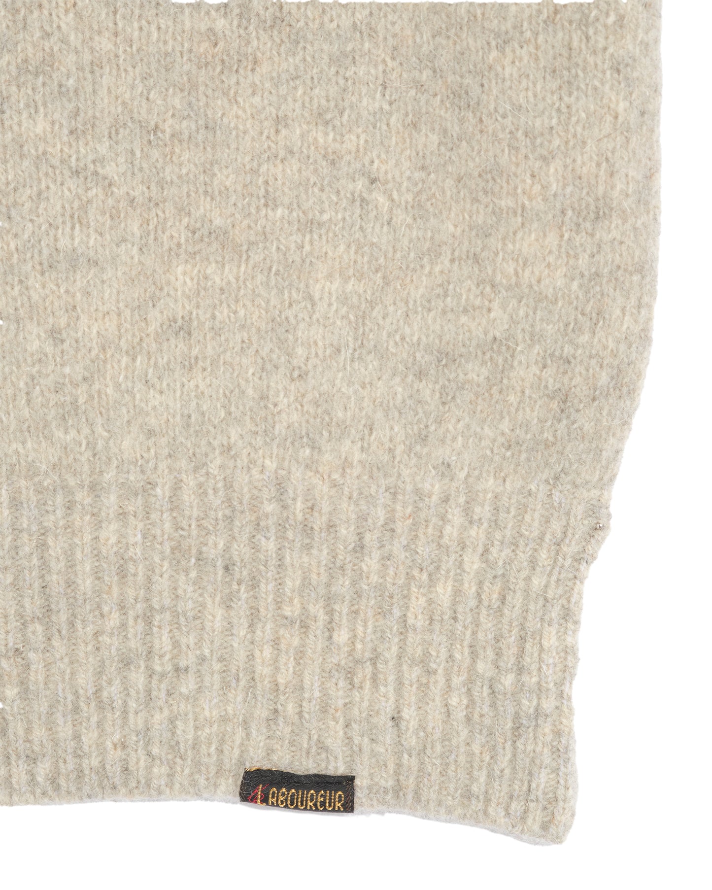 Trucker sweater made from brown burel wool