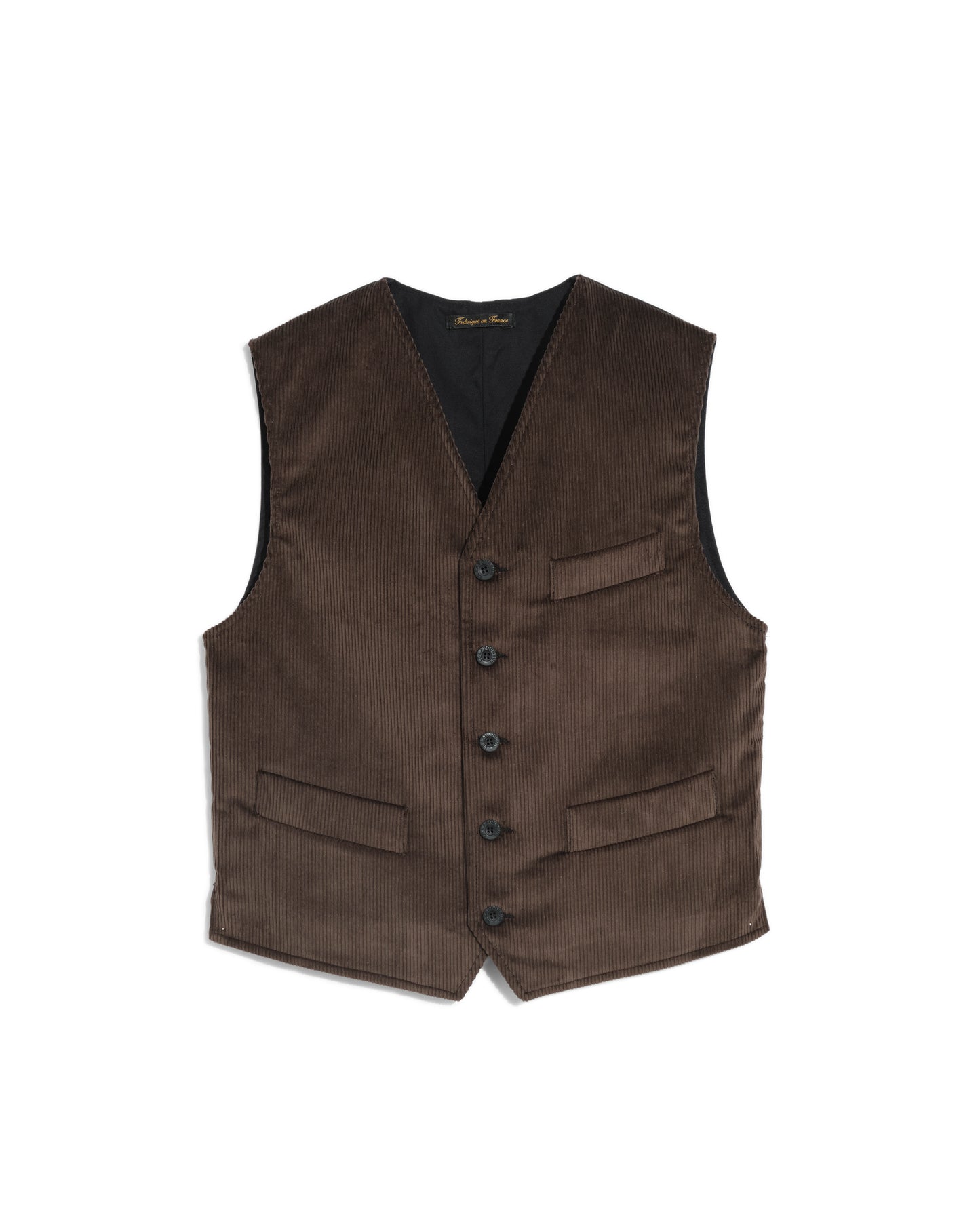 Gilet velours cordelet - marron - Le Laboureur