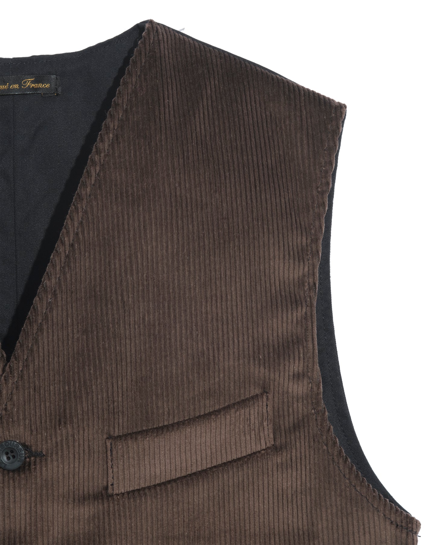 Gilet velours cordelet - marron - Le Laboureur