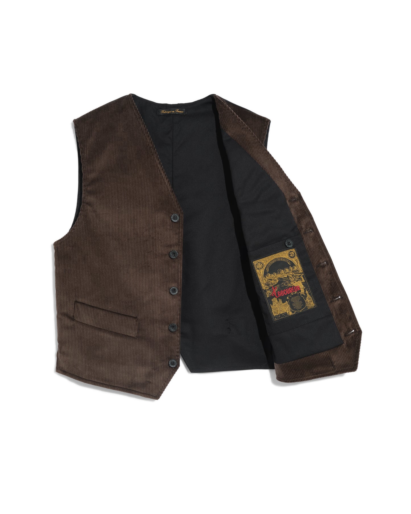 Gilet velours cordelet - marron - Le Laboureur