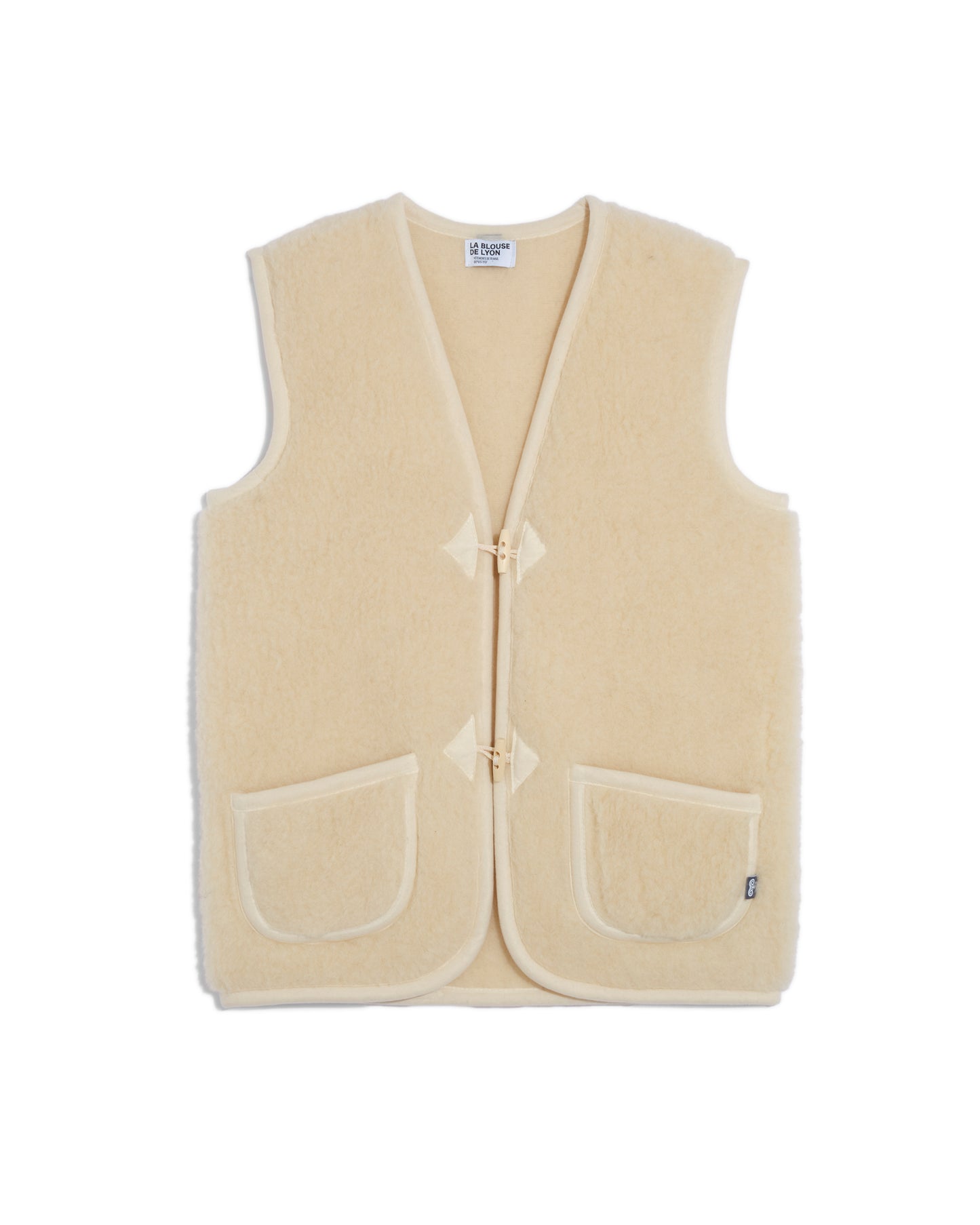 Short sheep wool vest