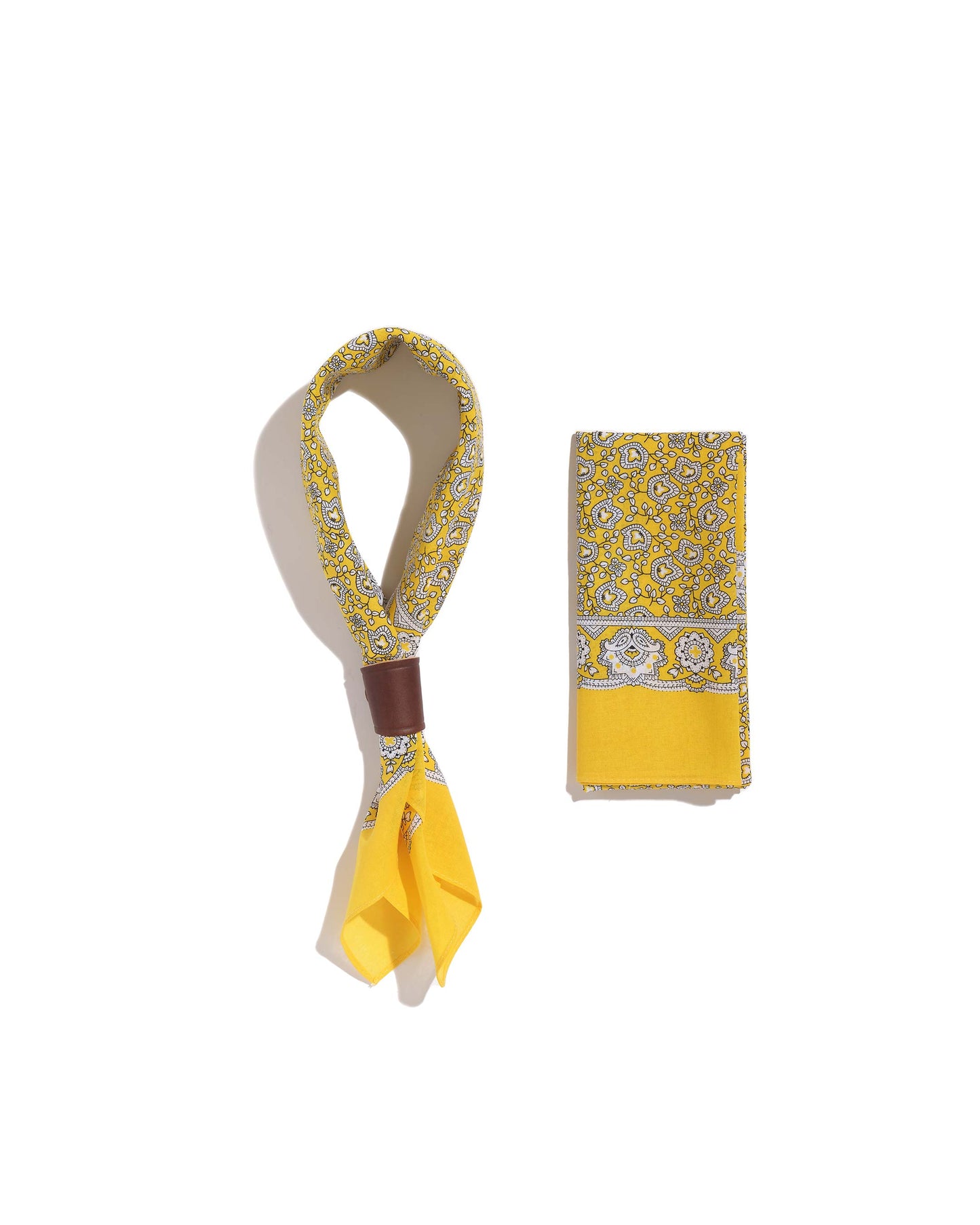 Traditional bandana 100% cotton yellow