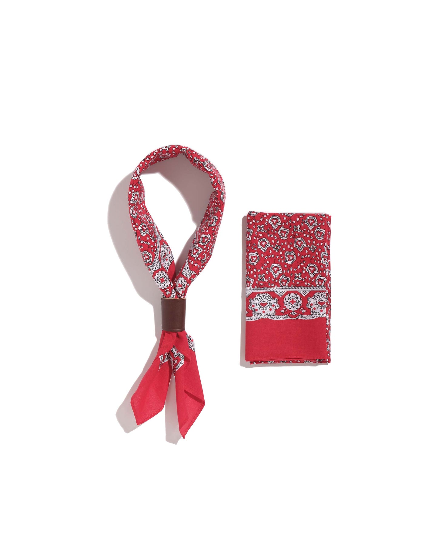 Traditional 100% cotton red bandana