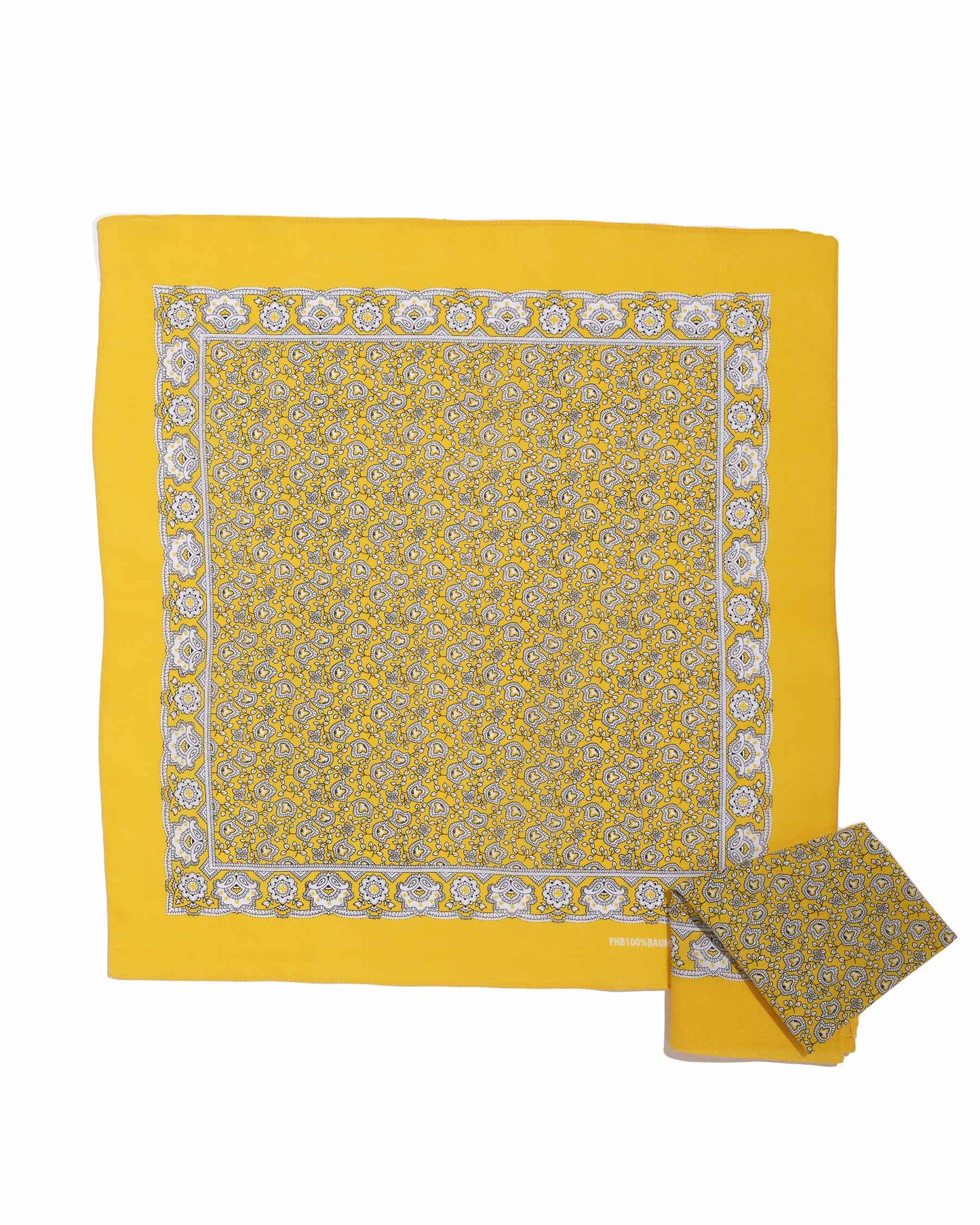 Traditional bandana 100% cotton yellow