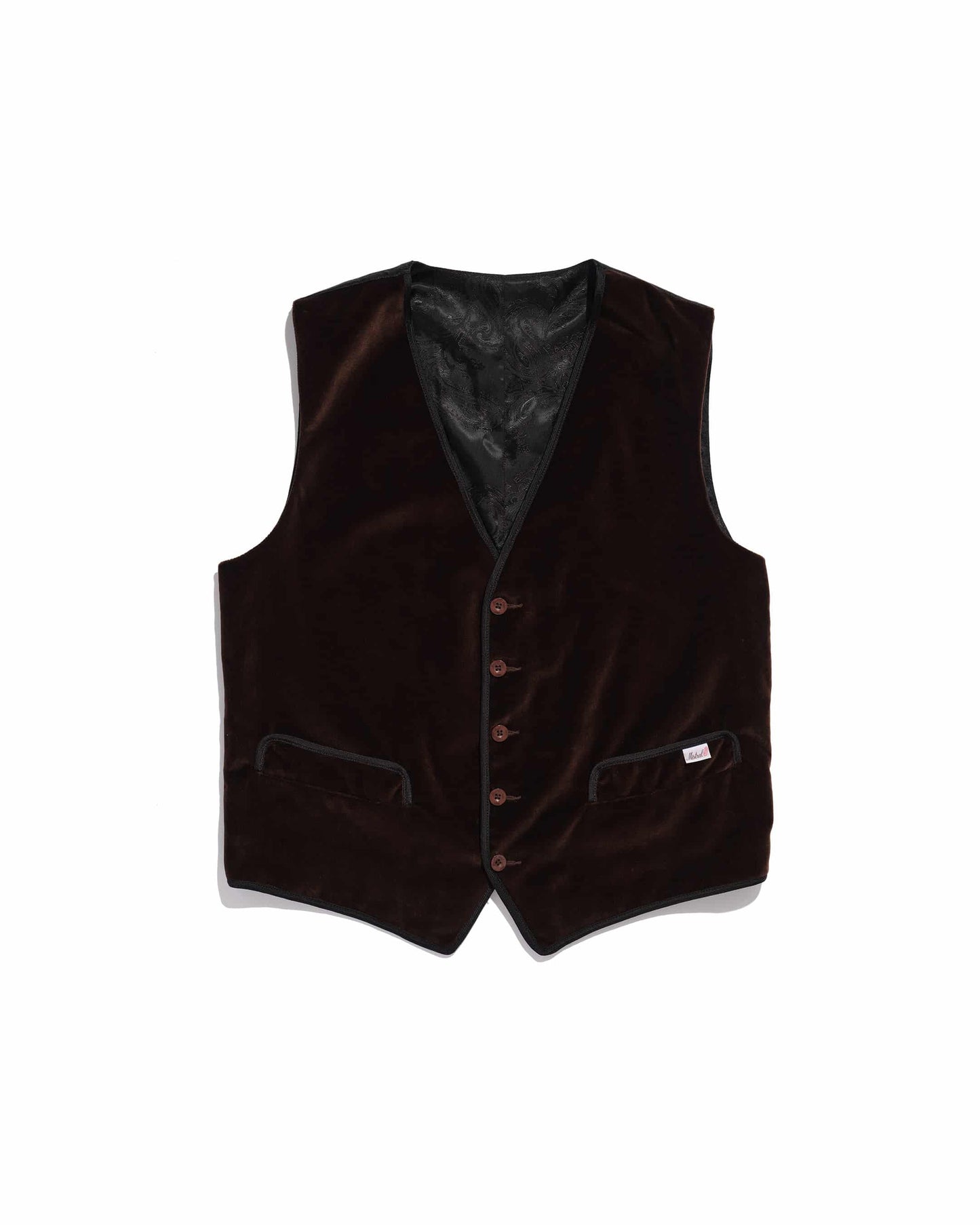 Men's black velvet gardian vest