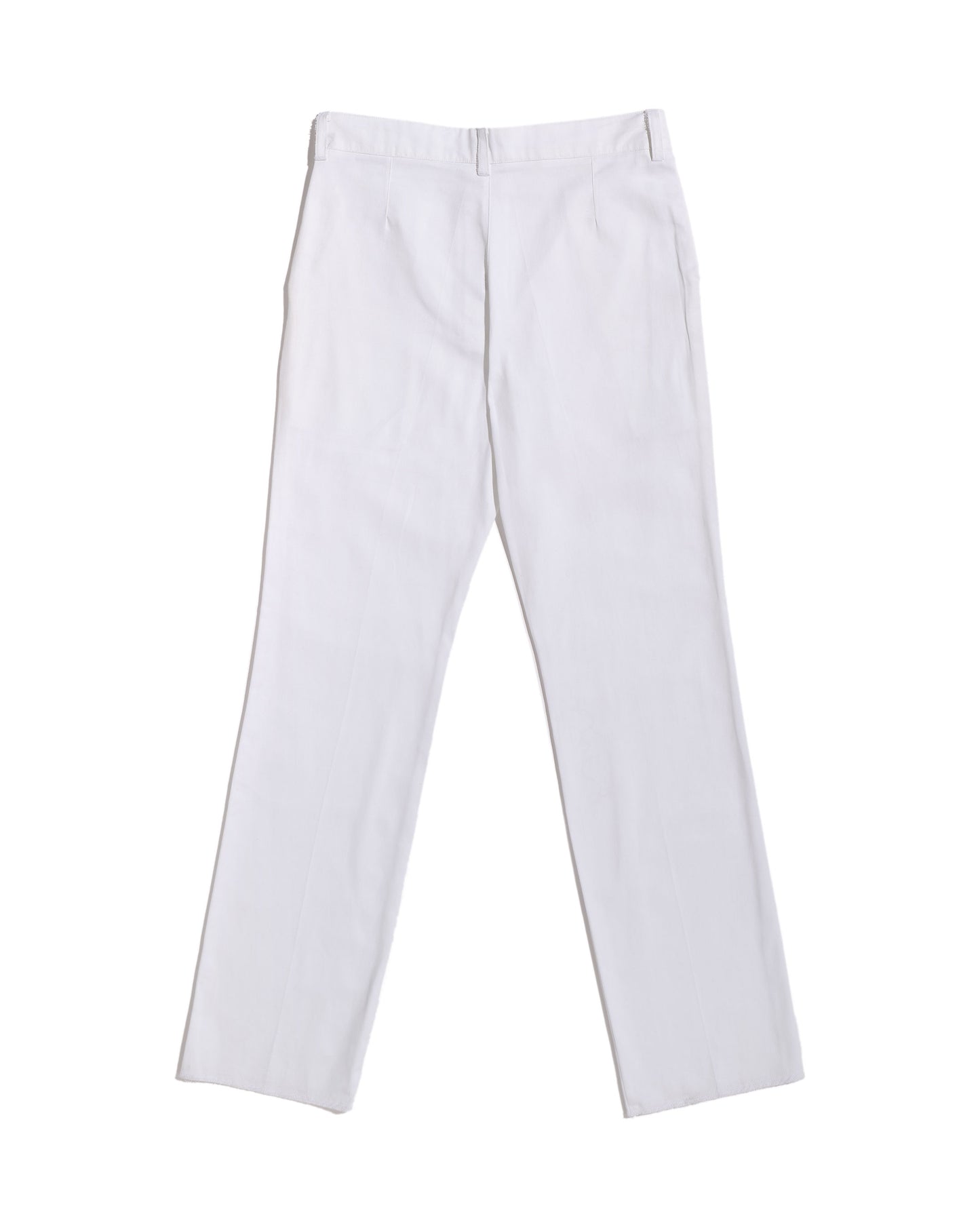 White cotton Raseteur pants
