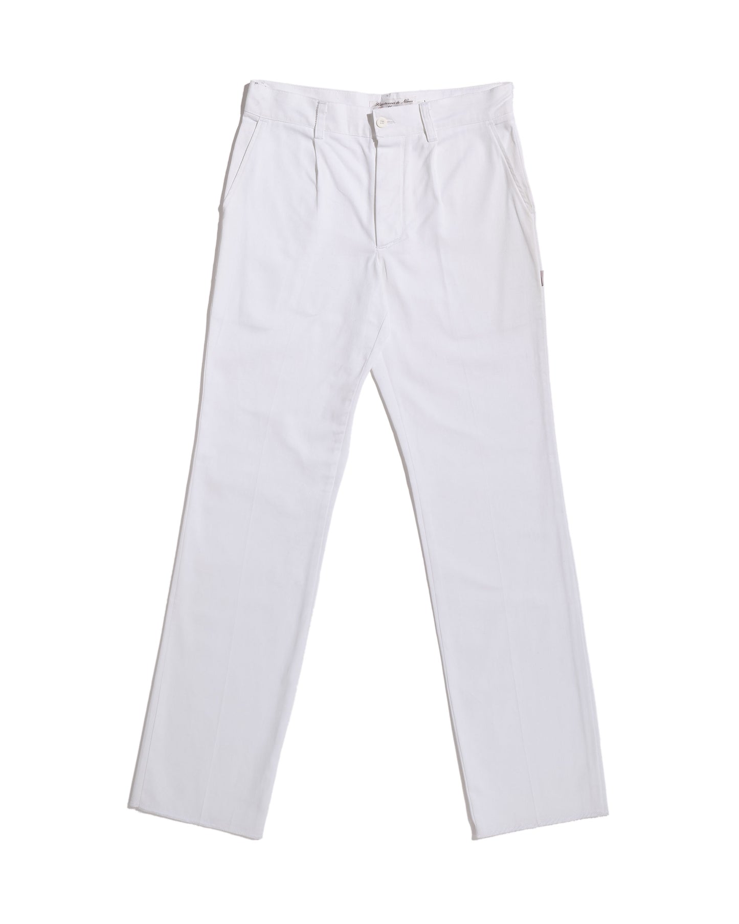 White cotton Raseteur pants