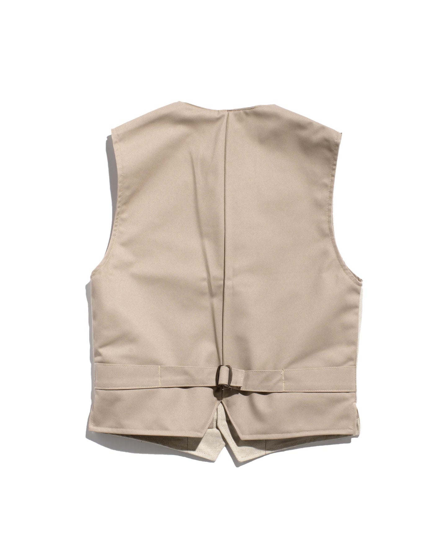 Le Laboureur vest in mixed linen/ecru cotton