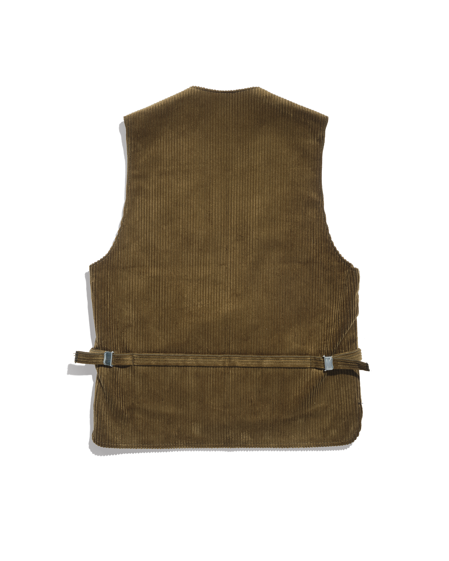 German corporate vest in olive brown rush velvet