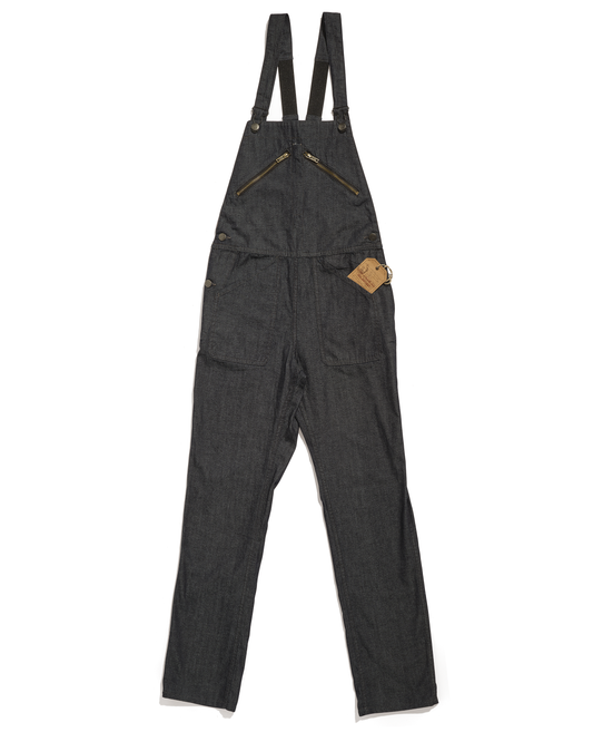 406 “Sophie” raw denim navy overalls
