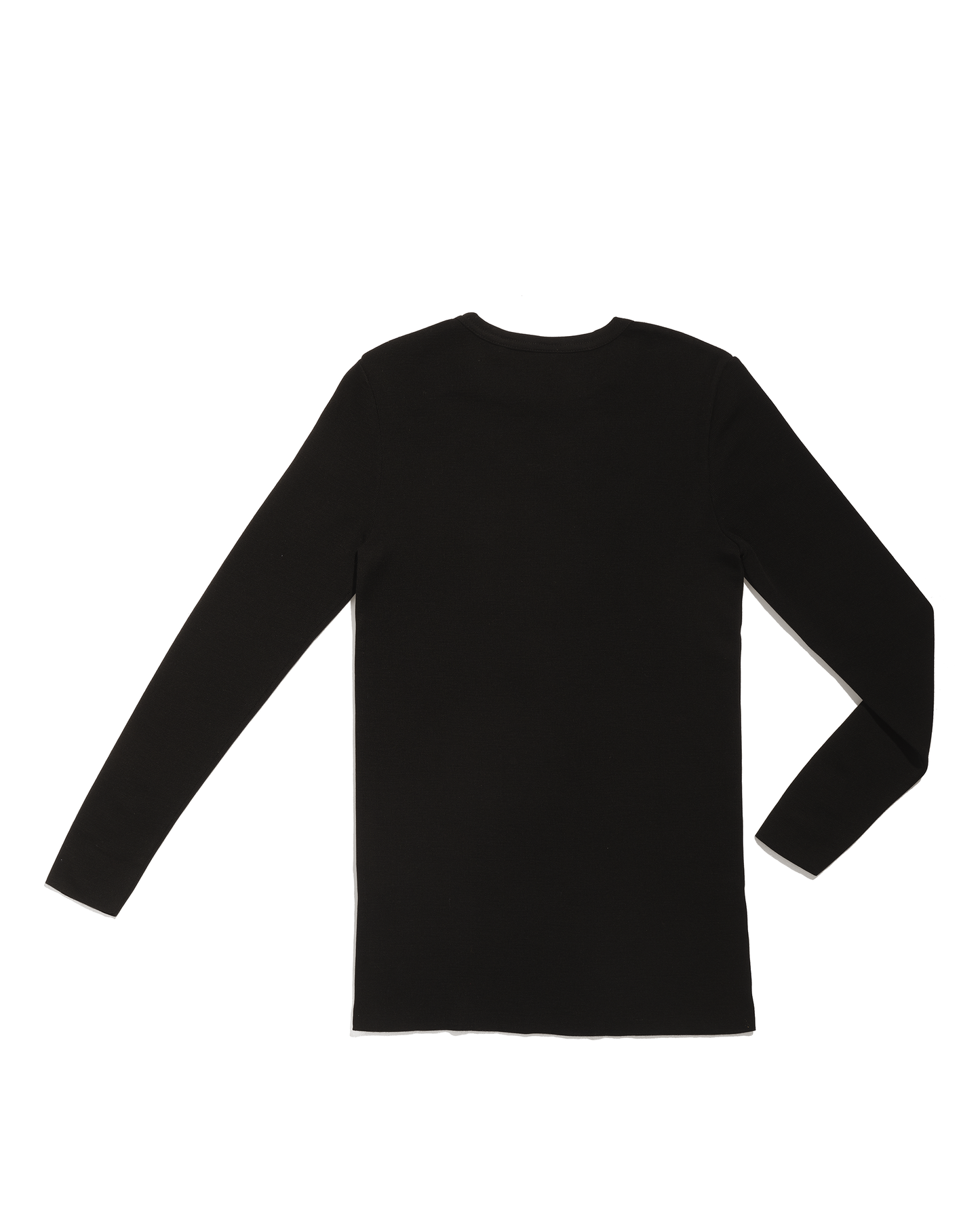 Black 100% merino long-sleeved sweater