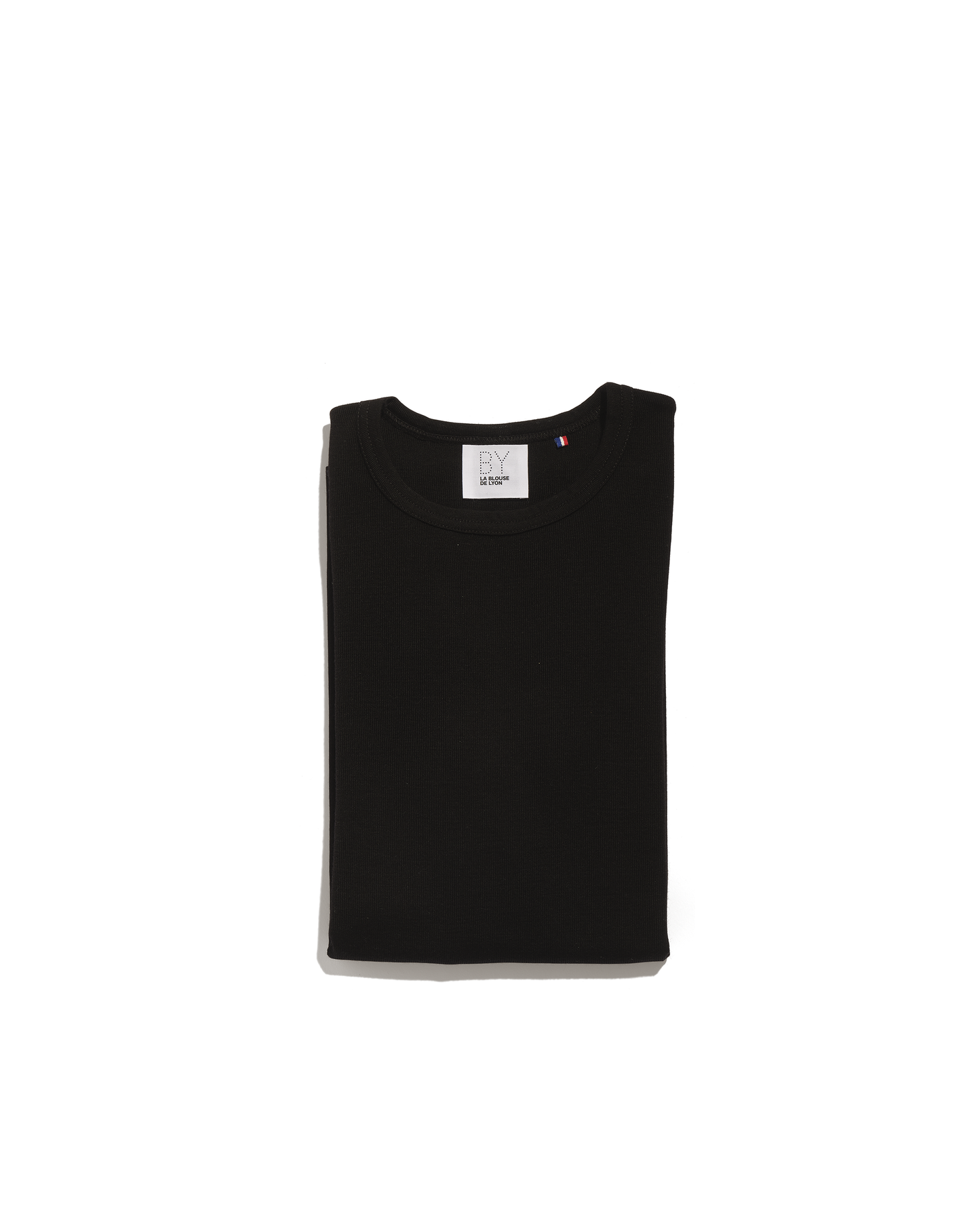 Black 100% merino long-sleeved sweater
