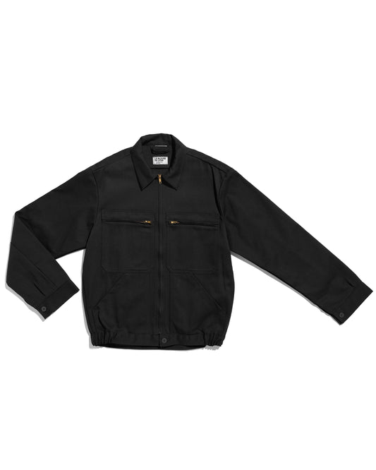Black zipped work jacket