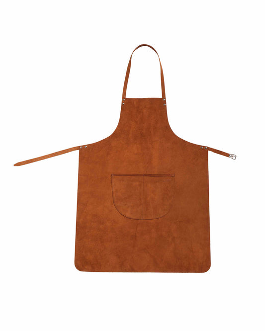 Split leather bib apron